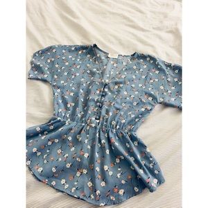 Blue Floral Sienna Sky Blouse 🌸